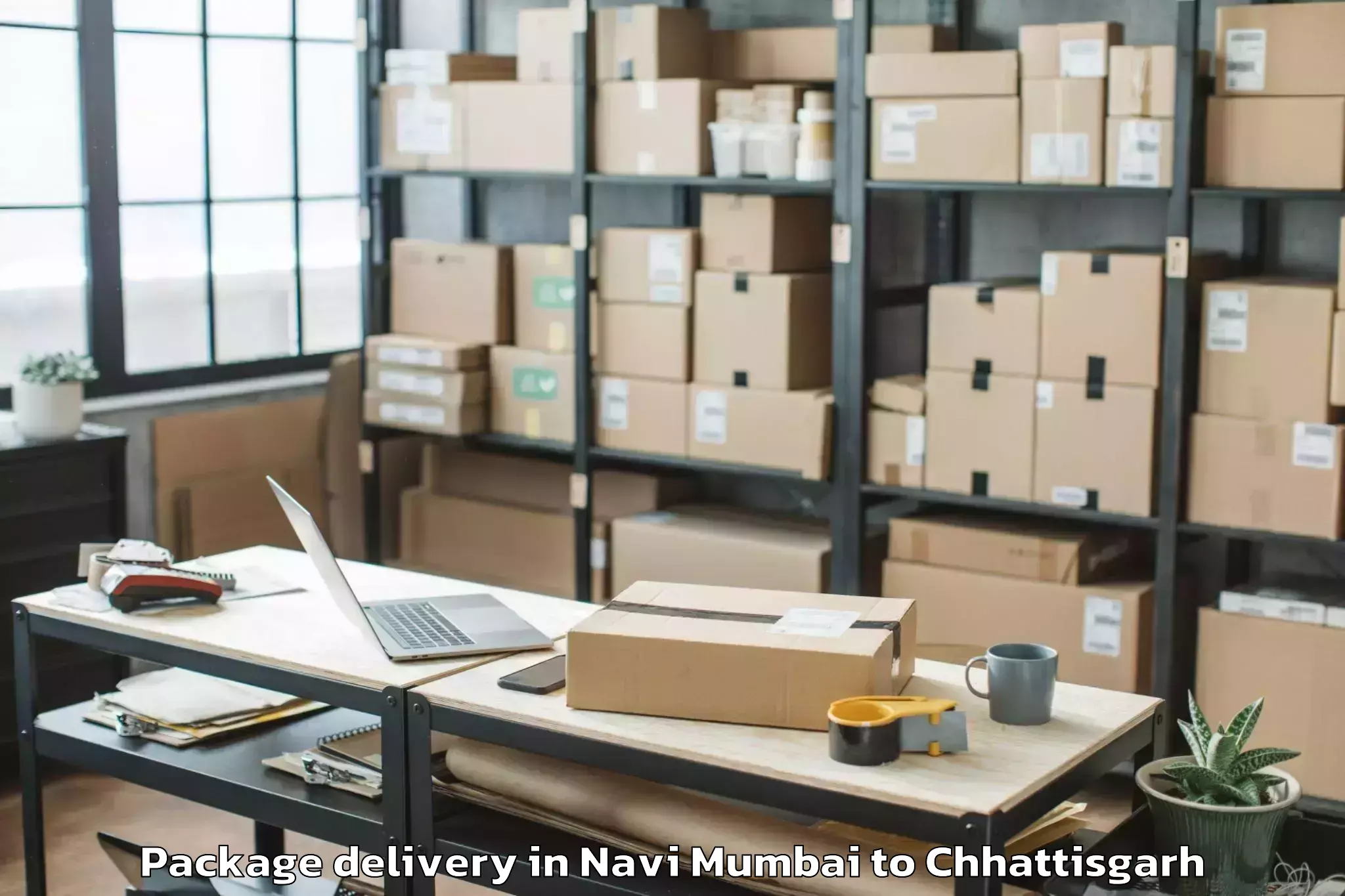 Top Navi Mumbai to Mahasamund Package Delivery Available